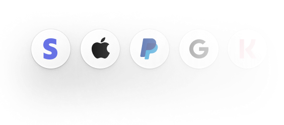 A mini illustration showing multiple payment options: Stripe, Applepay, Paypal, google pay etc